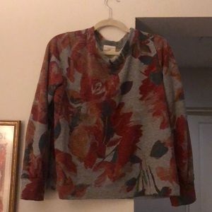Anthropologie Floral Sweater